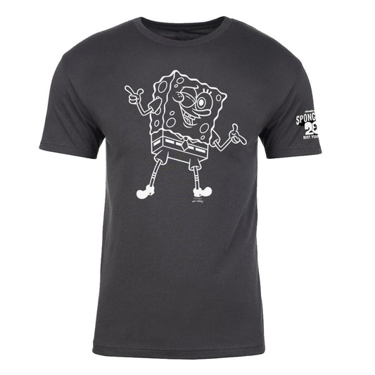 SpongeBob SquarePants Winking 20th Anniversary Adult Short Sleeve T-Shirt
