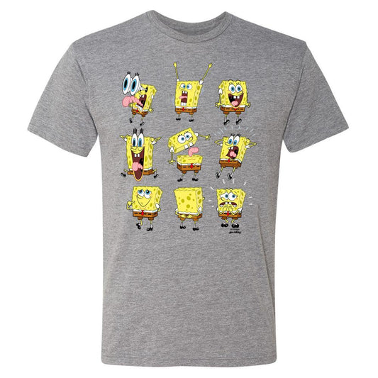 SpongeBob SquarePants Feelin' Moody Tri-Blend Short Sleeve T-Shirt