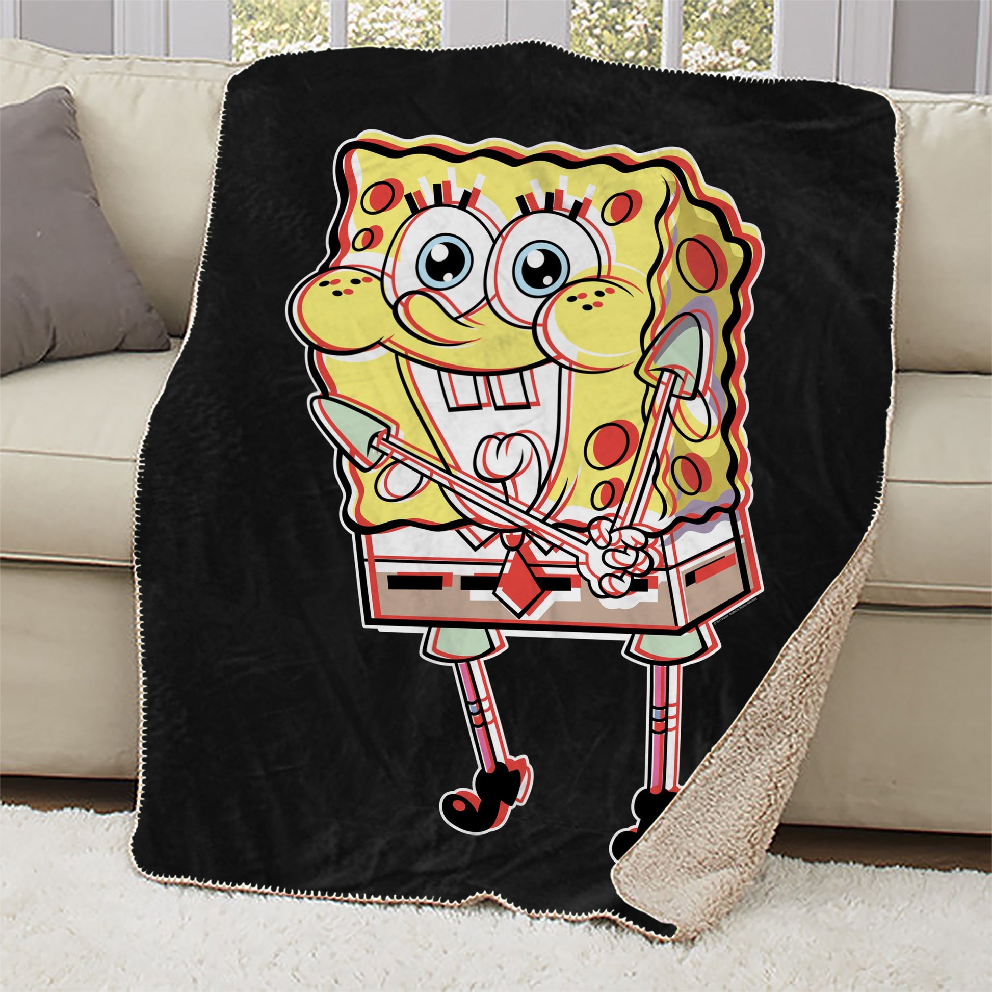 SpongeBob Thrilled Sherpa Blanket - SpongeBob SquarePants Official Shop