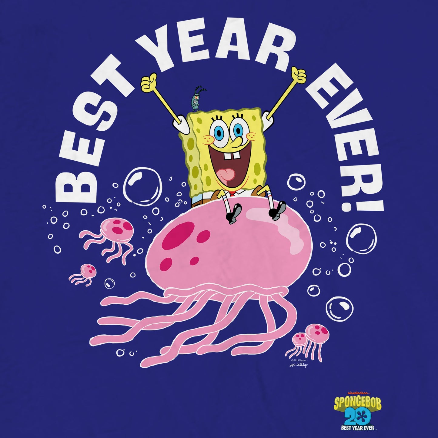 SpongeBob SquarePants Best Year Ever Jellyfish Sherpa Blanket