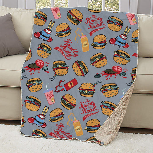Mr. Krabs Sherpa Blanket