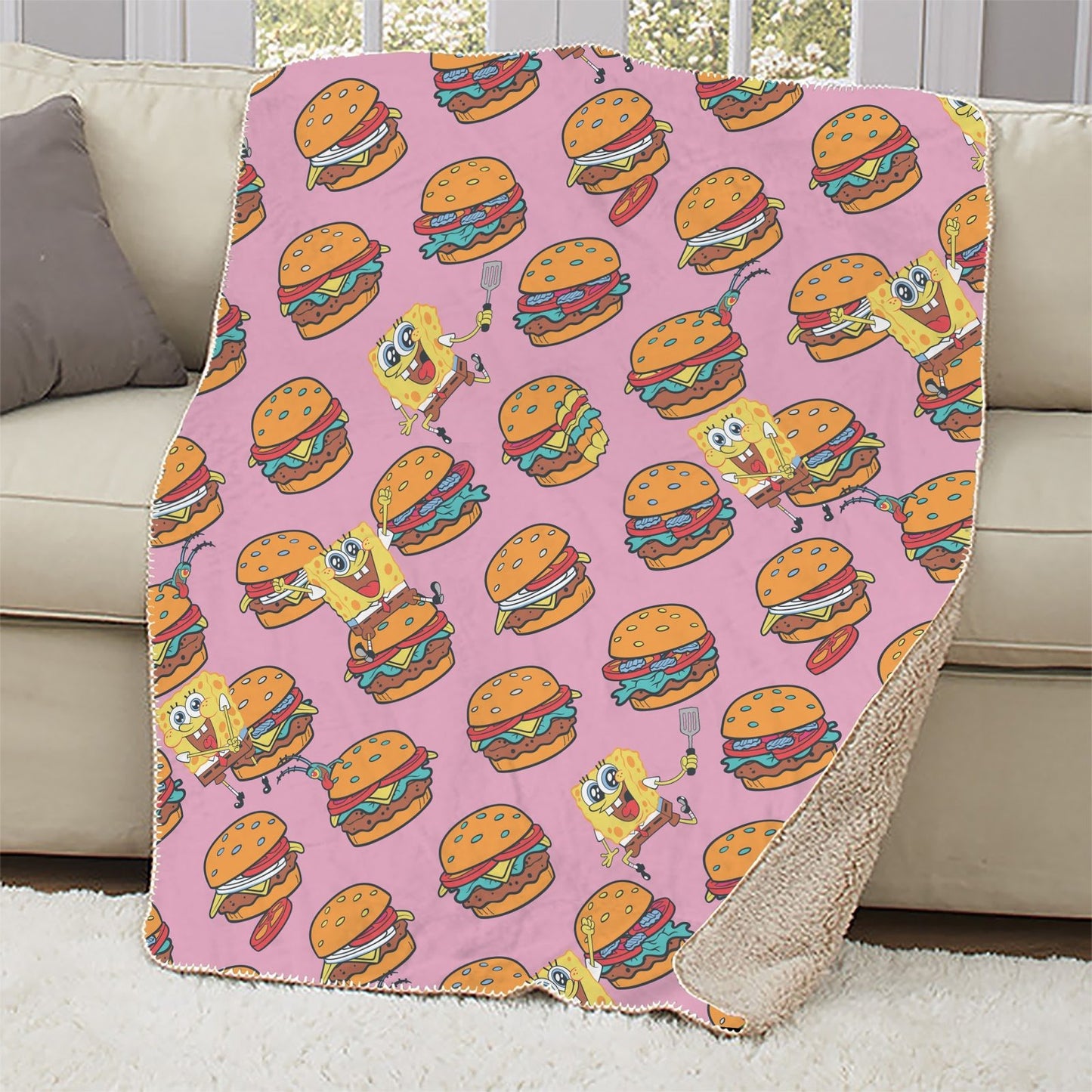 The Krusty Krab Sherpa Blanket
