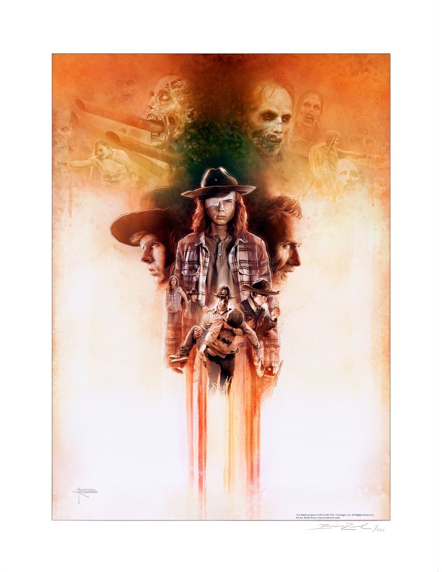 The Walking Dead First Born Watercolor Giclee by Brian Rood