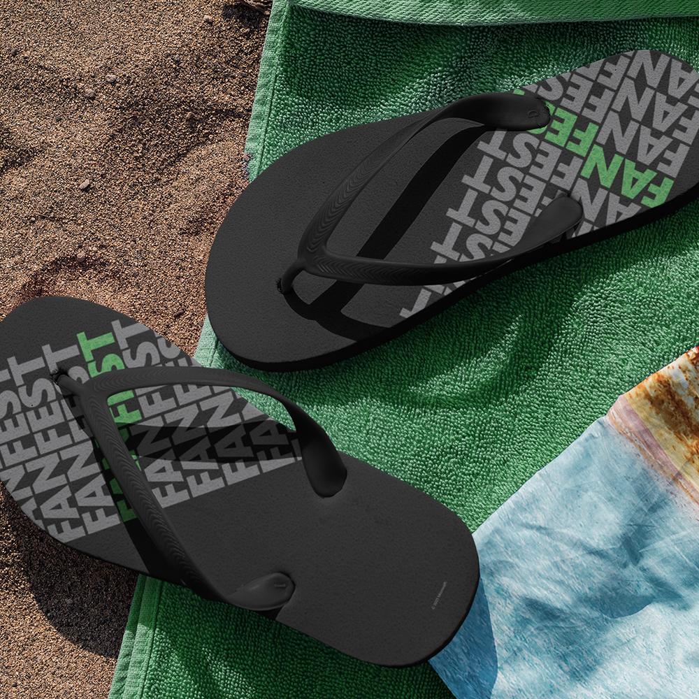 Xbox Fanfest Repeat Wordmark Flip Flops