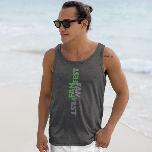 Xbox Fanfest Vertical Wordmark Adult Tank Top-4