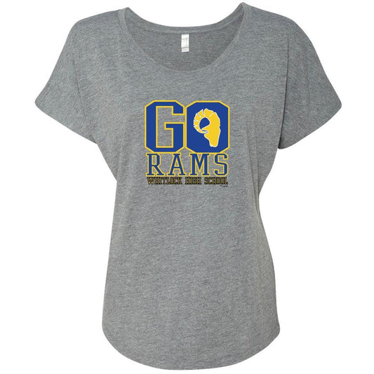 A.P. Bio Go Rams Women's Tri-Blend Dolman T-Shirt