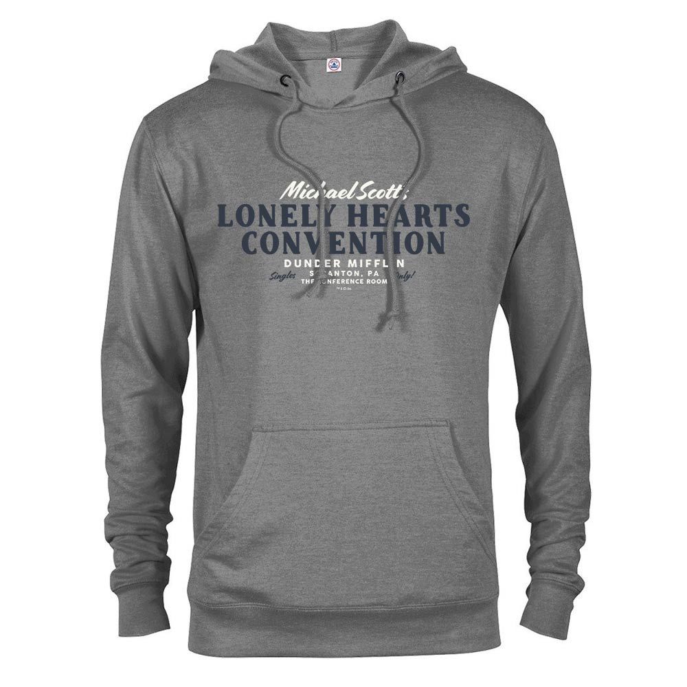 The Office Michael Scott Lonely Hearts Convention Lightweight Hooded Sweatshirt