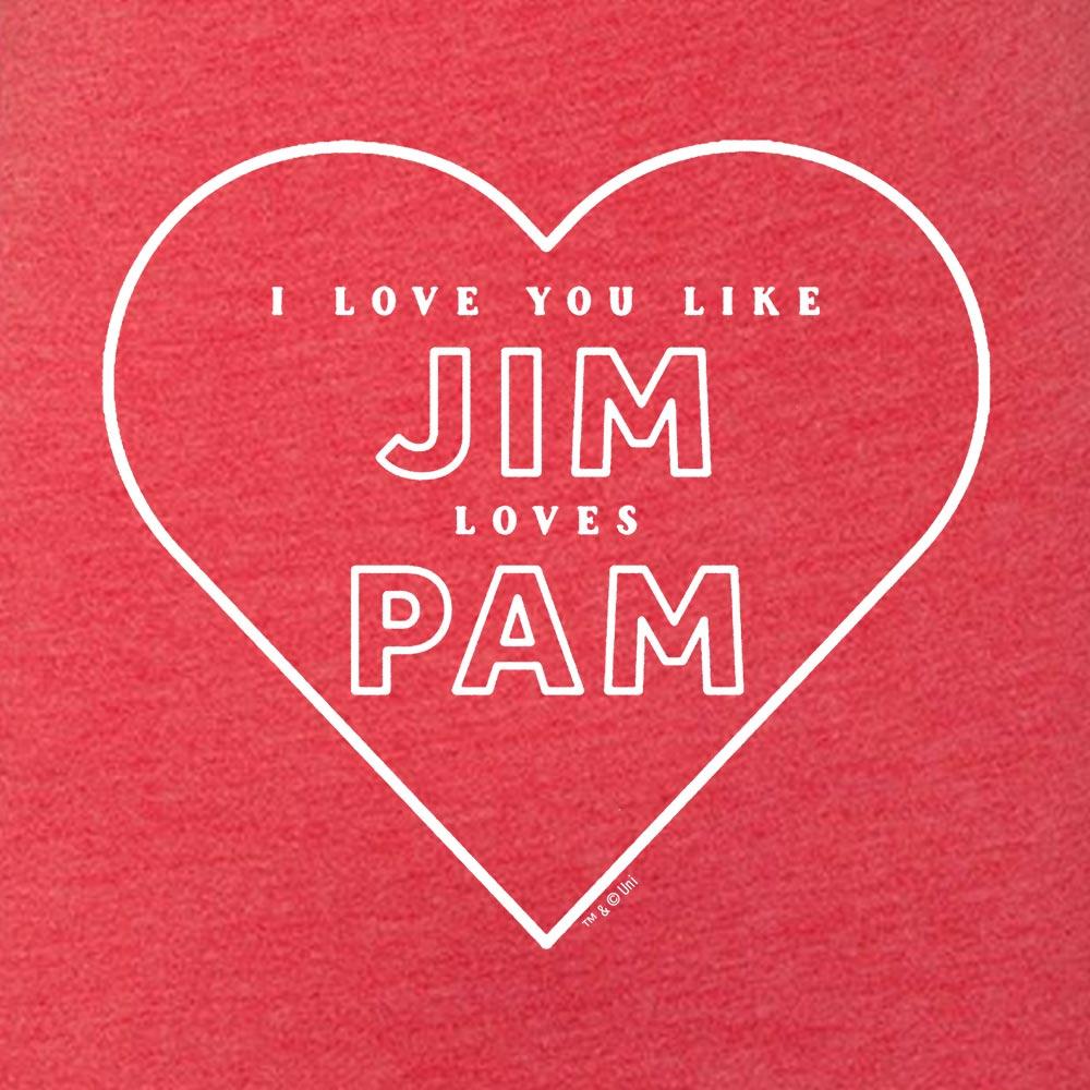 The Office Jim Loves Pam Women's Tri-Blend Short Sleeve T-Shirt