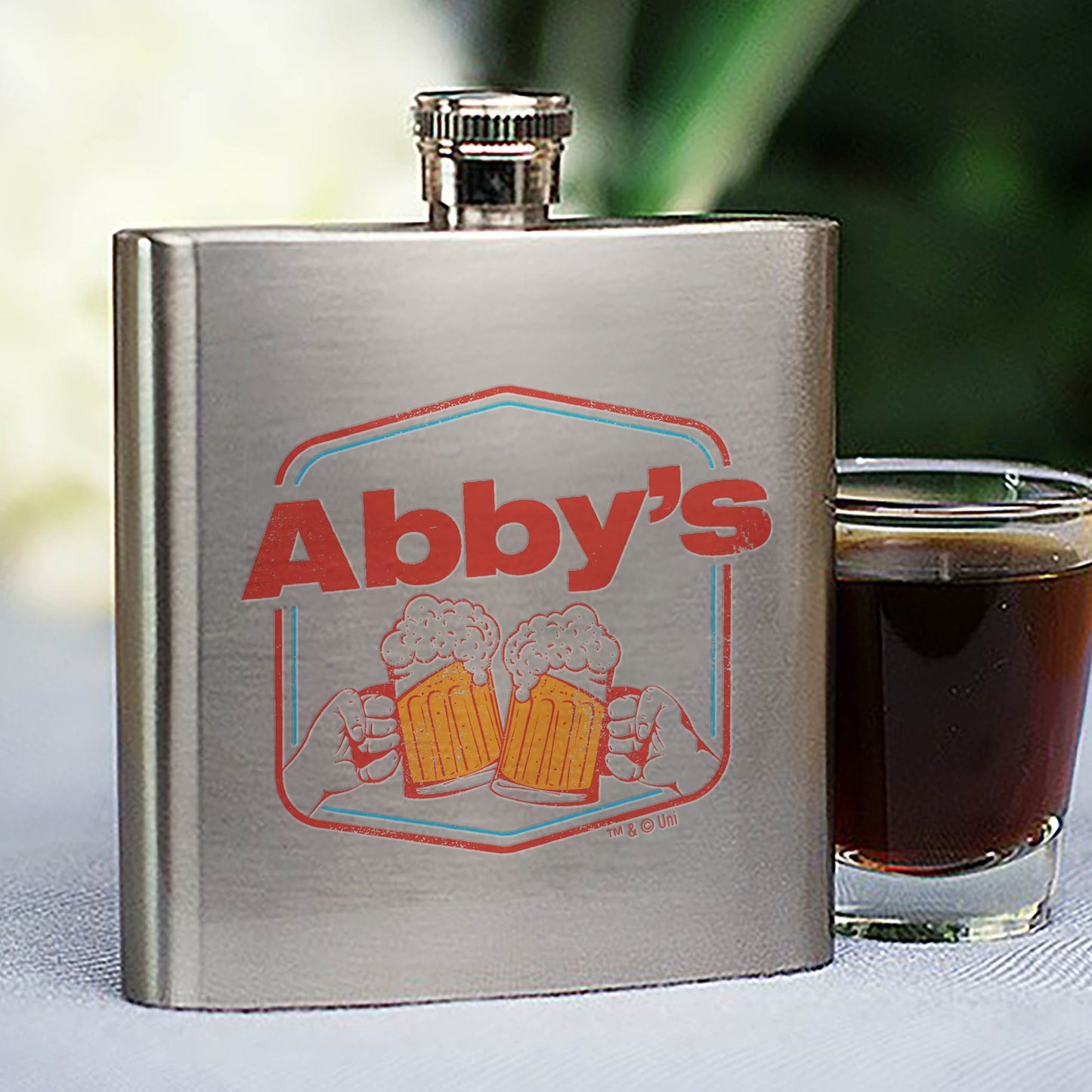 Abby's Cheers Stainless Steel Flask