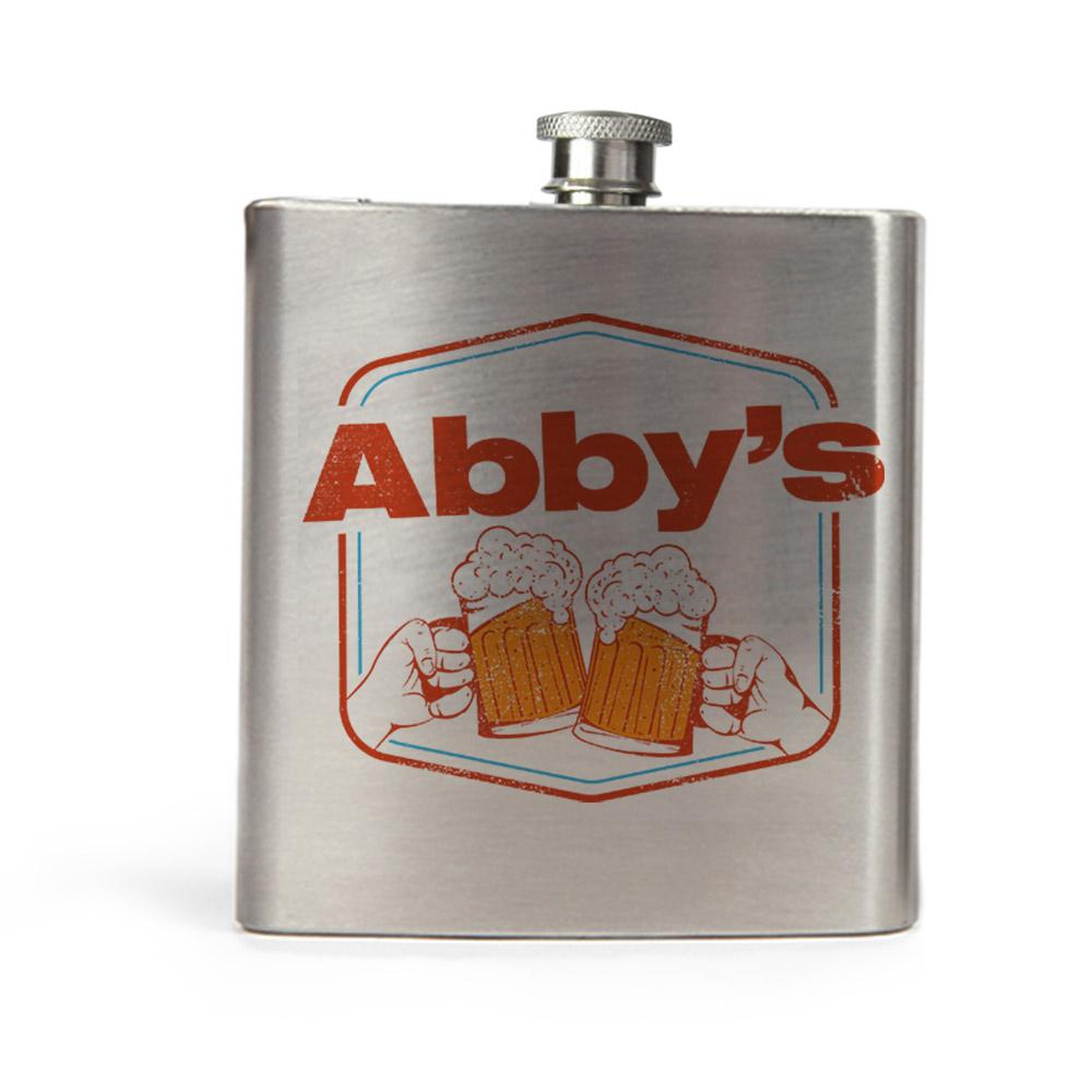 Abby's Cheers Stainless Steel Flask