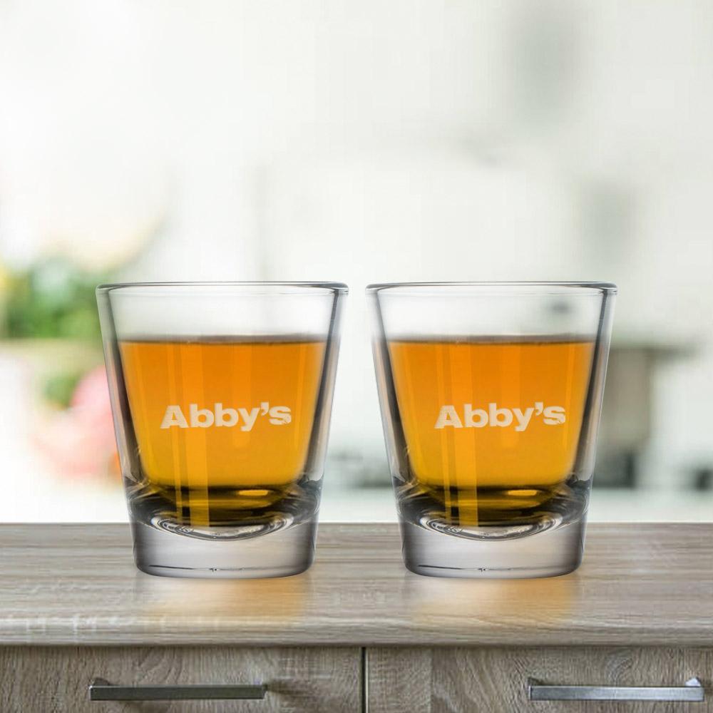 Abby's Logo Shot Glasses - Set of 2