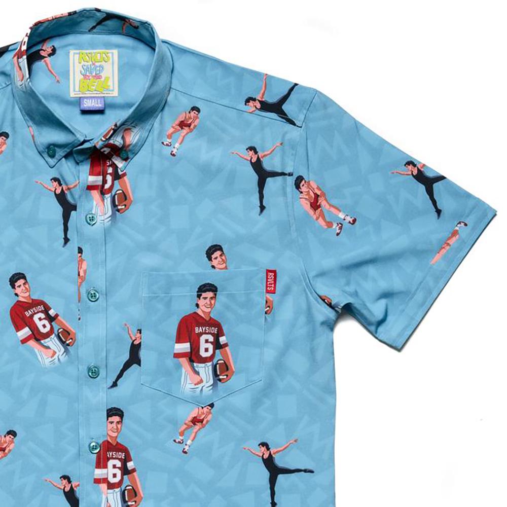 Saved By The Bell AC Slater Triple Threat Button Down Shirt