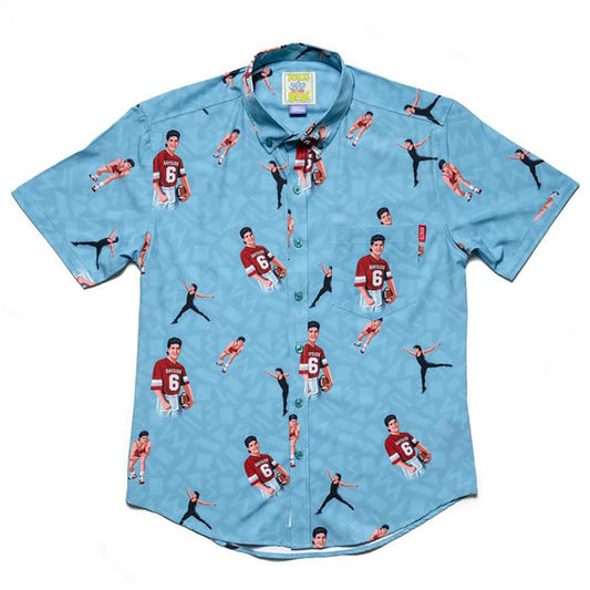 Saved By The Bell AC Slater Triple Threat Button Down Shirt-0