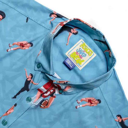 Saved By The Bell AC Slater Triple Threat Button Down Shirt-3