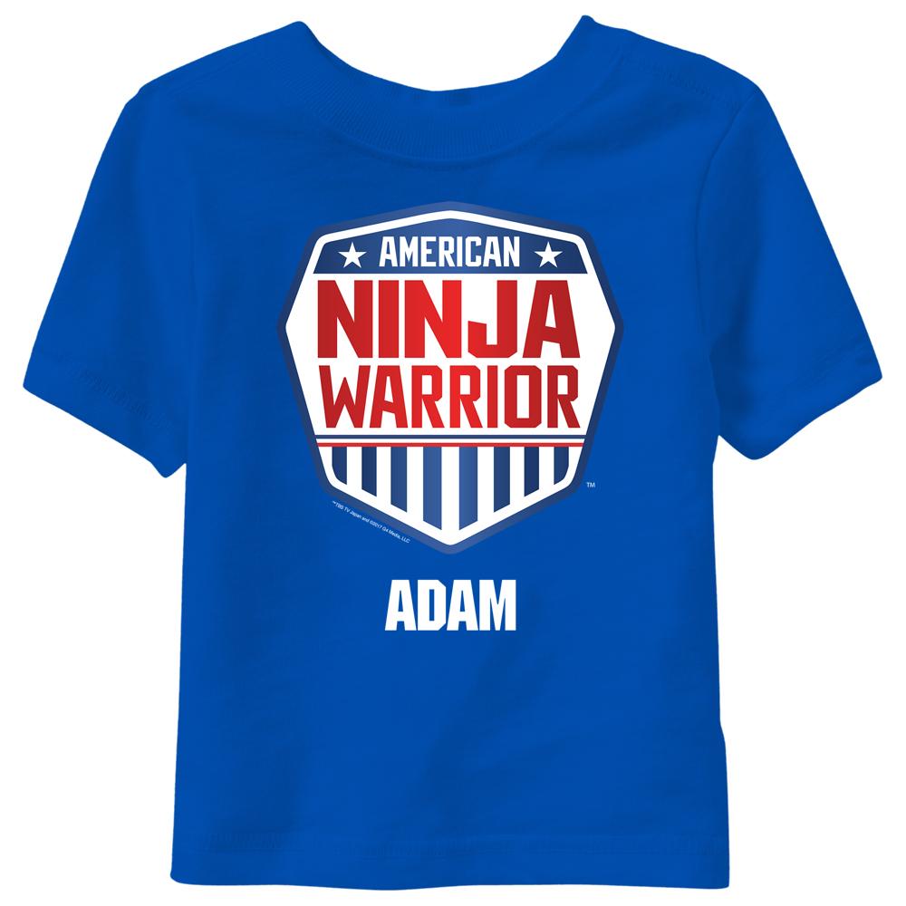 Personalized American Ninja Warrior Toddler Royal Blue T-Shirt