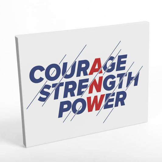 American Ninja Warrior Courage  Strength  Power Wall Art-1