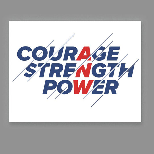 American Ninja Warrior Courage  Strength  Power Wall Art-2