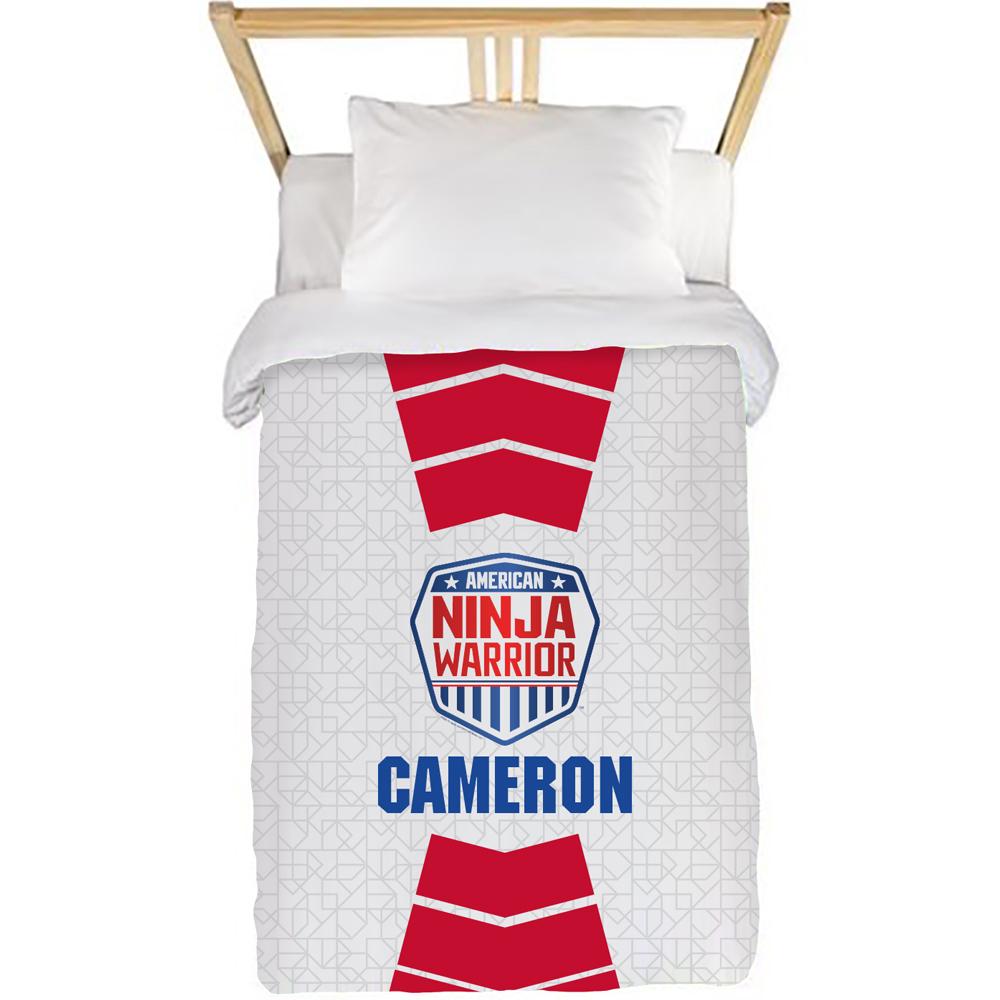 Personalized American Ninja Warrior Twin Duvet Cover