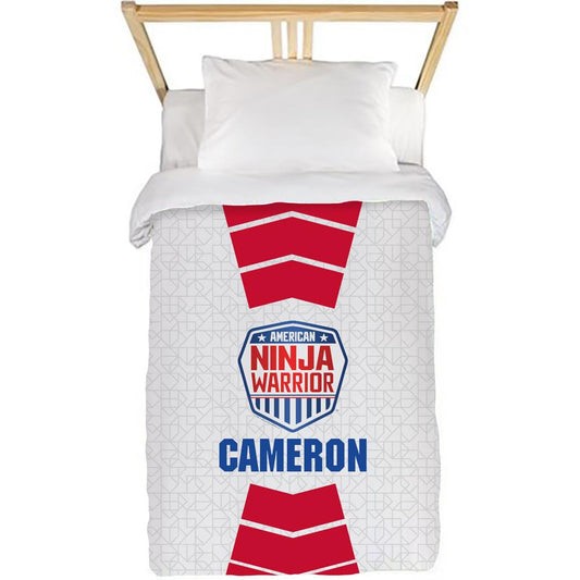 Personalized American Ninja Warrior Twin Duvet Cover-0