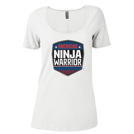 American Ninja Warrior Logo Women's Relaxed Scoop Neck T-Shirt-3