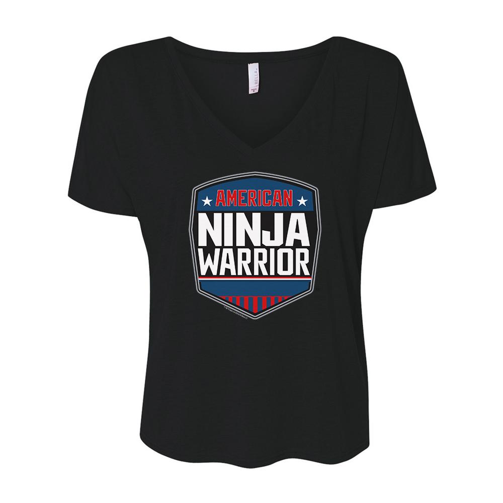 American Ninja Warrior Logo Women's Relaxed V-Neck T-Shirt