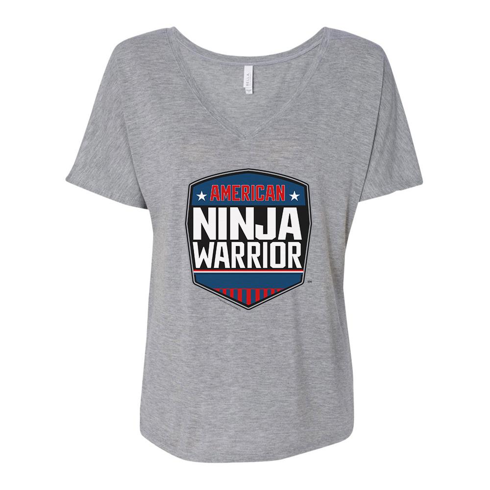 American Ninja Warrior Logo Women's Relaxed V-Neck T-Shirt