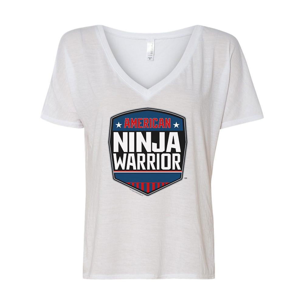 American Ninja Warrior Logo Women's Relaxed V-Neck T-Shirt