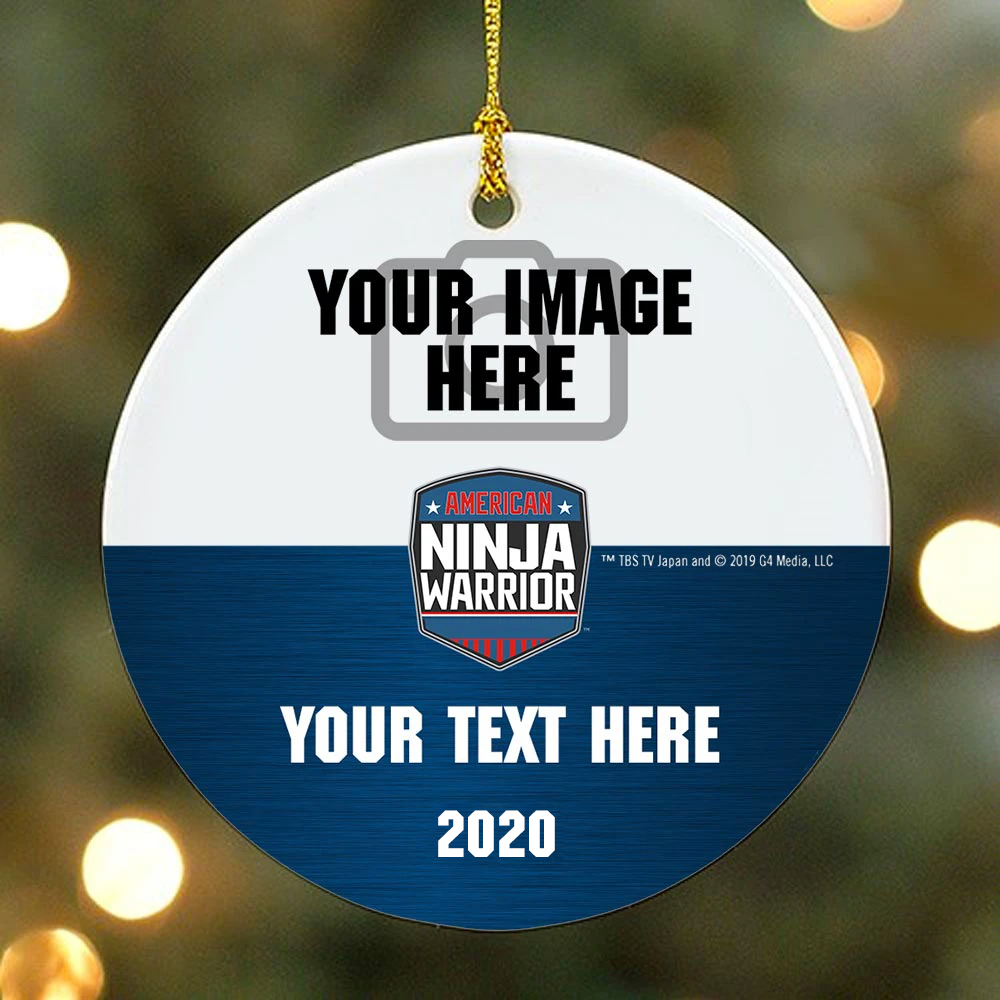 Personalized Photo American Ninja Warrior Ornament