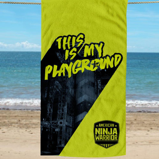 American Ninja Warrior This is My Playground Beach Towel-0