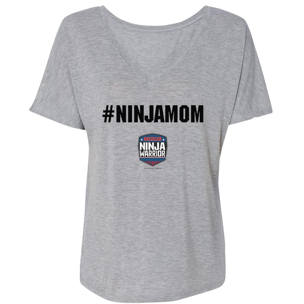 American Ninja Warrior #Ninjamom Women's Relaxed V-Neck T-Shirt