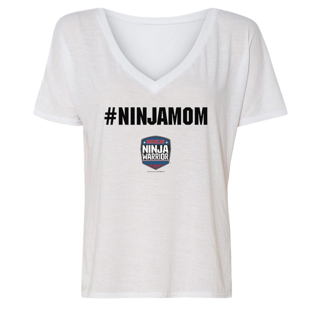 American Ninja Warrior #Ninjamom Women's Relaxed V-Neck T-Shirt