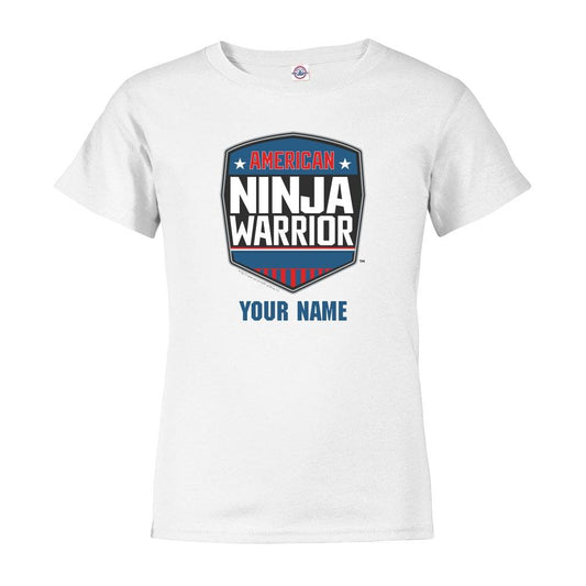 Personalized American Ninja Warrior Logo Toddler Short Sleeve T-Shirt