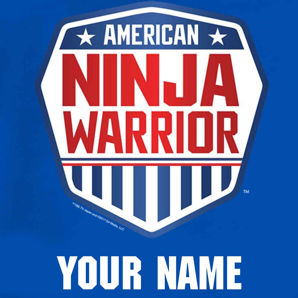 Personalized American Ninja Warrior Toddler Royal Blue T-Shirt