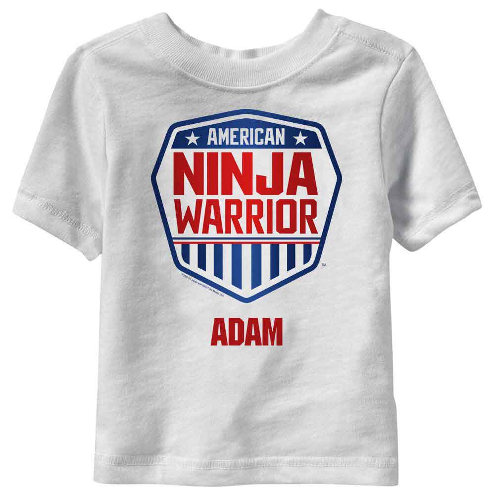 Personalized American Ninja Warrior Toddler White T-Shirt