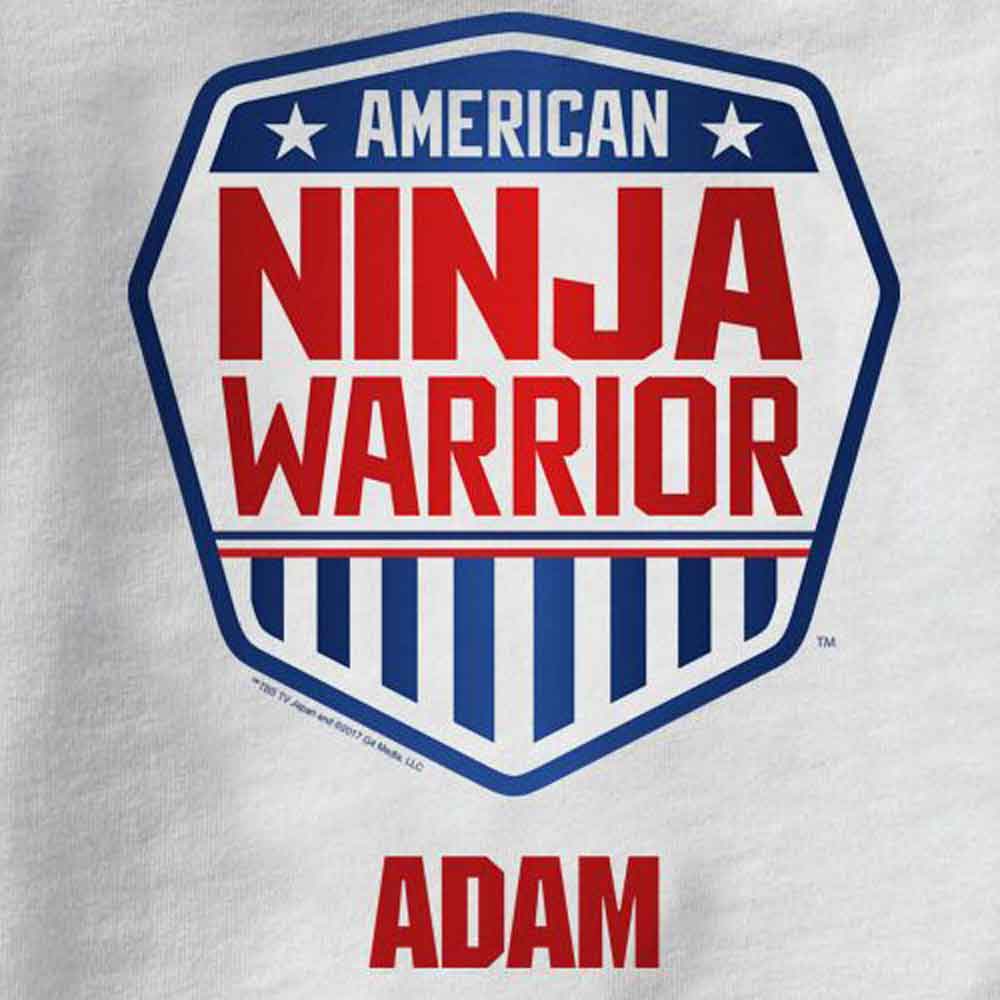 Personalized American Ninja Warrior Toddler White T-Shirt