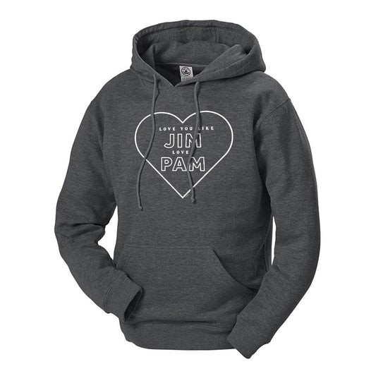 The Office Jim Loves Pam Hooded Sweatshirt-0