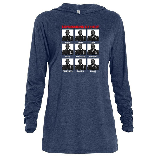 Brooklyn Nine-Nine Expressions of Holt Tri-Blend Raglan Hoodie