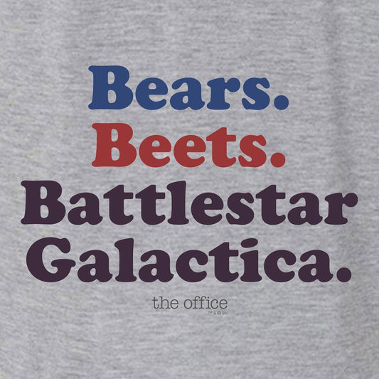 The Office Bears. Beets. Battlestar Galactica Women's Relaxed V-Neck T-Shirt-1