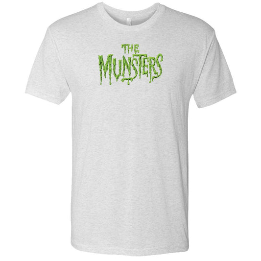 The Munsters Distress Logo Men's Tri-Blend Short Sleeve T-Shirt-2