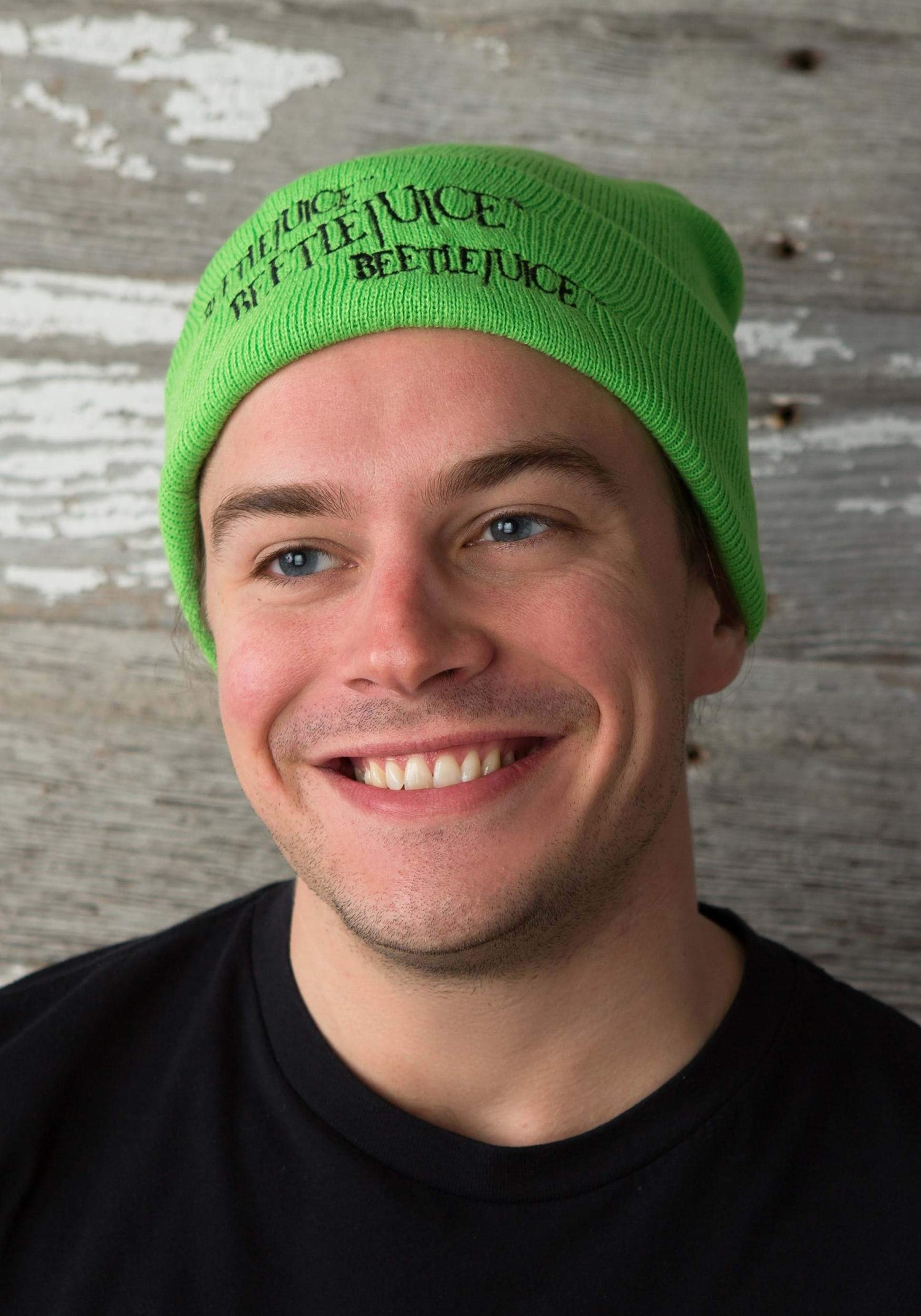 Beetlejuice Neon Logo Beanie