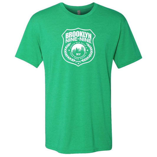 Brooklyn Nine-Nine Badge St. Patrick's Day Men's Tri-Blend Short Sleeve T-Shirt