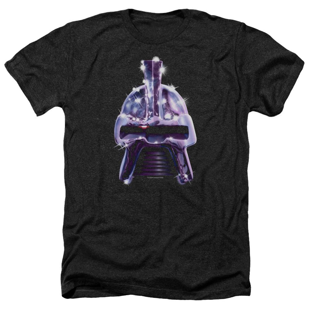 Battlestar Galactica Retro Cylon Head Heather Black Short Sleeve T-Shirt