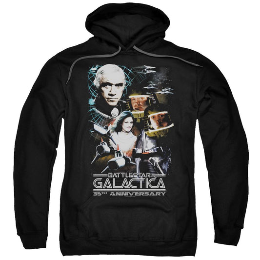 Battlestar Galactica 35th Anniversary Collage Hooded Sweatshirt-0