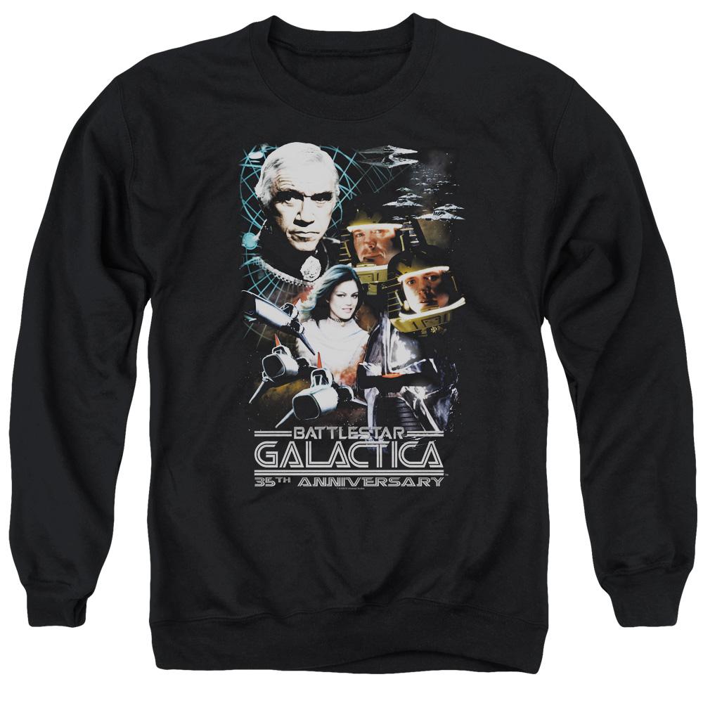 Battlestar Galactica 35th Anniversary Collage Crew Neck Sweatshirt