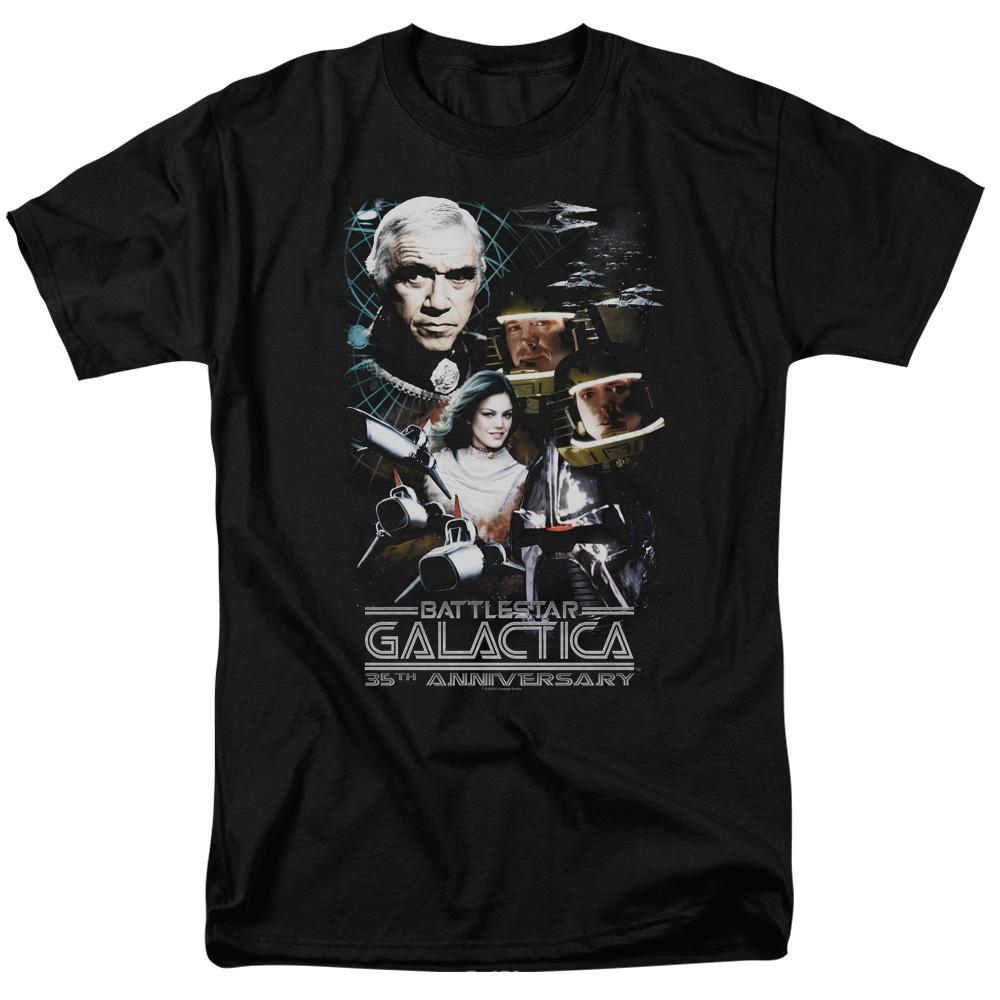 Battlestar Galactica 35th Anniversary Collage Men's Short Sleeve T-Shirt