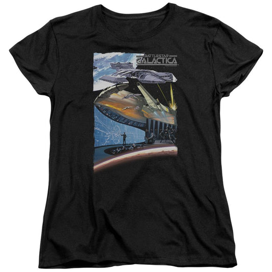 Battlestar Galactica Concept Art Women's Short Sleeve T-Shirt-0