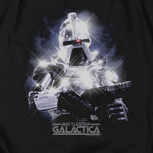 Battlestar Galactica Cylon Heather Black Short Sleeve T-Shirt-1