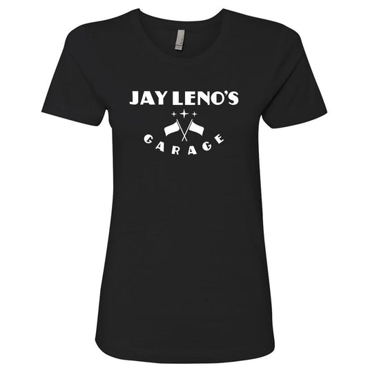 Jay Leno's Garage Original Vertical Logo Women's T-Shirt-0