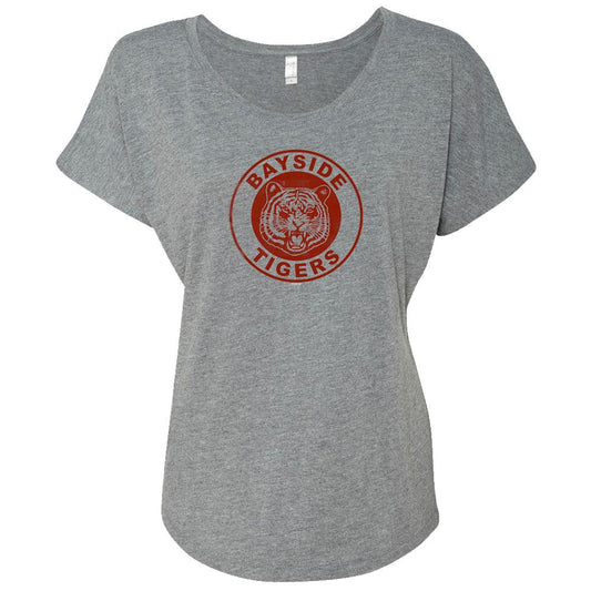 Saved By The Bell Bayside Tigers Women's Tri-Blend Dolman T-Shirt-0