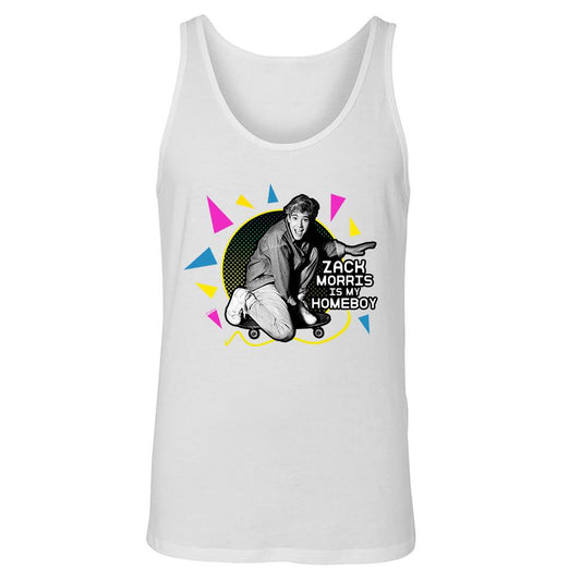 Saved By The Bell Zack Morris is my Homeboy  Unisex Tank Top
